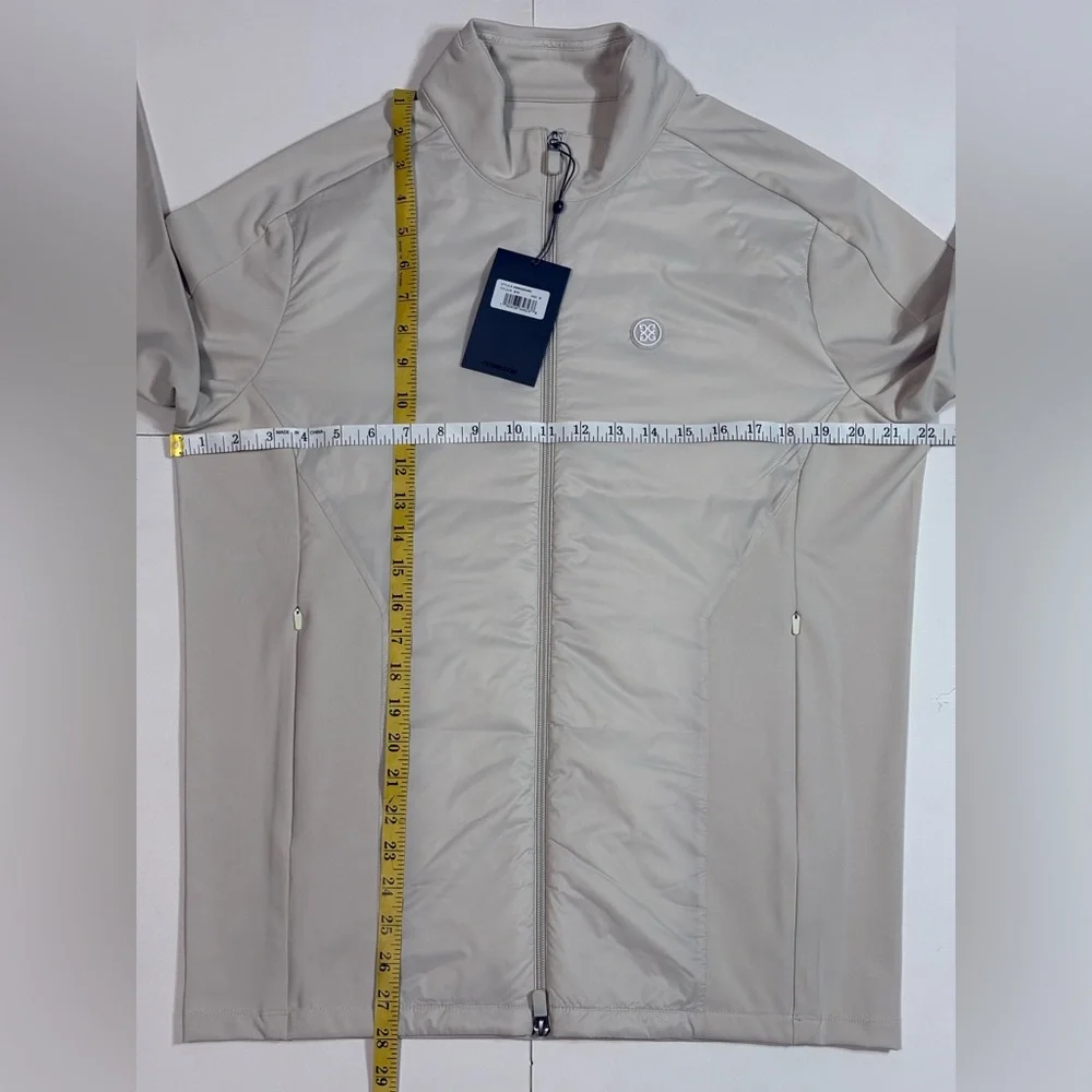 G/FORE Hybrid Performance Full Zip Stretch Nylon Golf Jacket pocket Stone size M